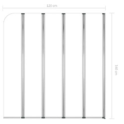 vidaXL Enclos de bain 120x140 cm Verre trempé Transparent pas cher