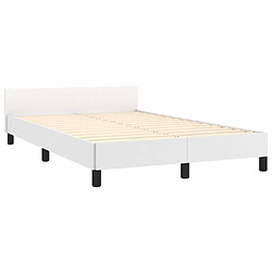 Acheter vidaXL Cadre de lit sans matelas blanc 120x200 cm similicuir