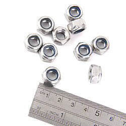 Acheter Lot de 10pcs M8 Inox A2 Nyloc Nylon Insert Ecrous de Blocage