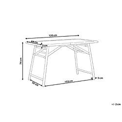 Avis Beliani Table de jardin Bois Bois clair MOLISE