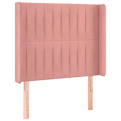 Avis Maison Chic Tête de lit scandinave à LED,meuble de chambre Rose 103x16x118/128 cm Velours -MN99859