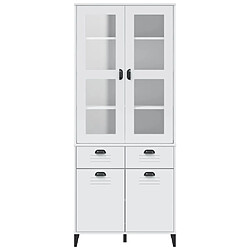 Avis vidaXL Buffet VIKEN blanc 80x40x190 cm bois massif de pin