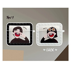 GUPBOO Airpods Coque Housse Étui Protecteur Compatible pour AirPods Pro-mignon, dessin animé, couple, garçon fille