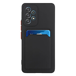 Coque en TPU antichoc, anti-rayures avec porte-carte noir pour votre Samsung Galaxy A53 5G