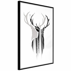 Paris Prix Affiche Murale Encadrée Guardian of the Forest 20 x 30 cm Noir