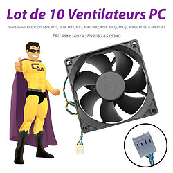 Lot x10 Ventilateurs PC Lenovo M91 M92 M93 M700 M900 MT 45K6340 43N9908 45K6340 - Occasion