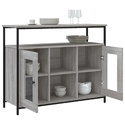 Avis vidaXL Buffet sonoma gris 100x35x80 cm bois d'ingénierie