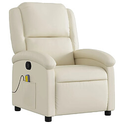 Avis Maison Chic Fauteuil inclinable,Fauteuil luxe de relaxation de massage Crème Similicuir -MN75386