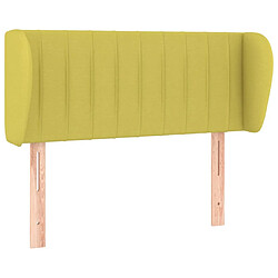 vidaXL Tête de lit avec oreilles Vert 103x23x78/88 cm Tissu