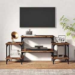 Avis Maison Chic Meuble TV scandinave - Banc TV pour salon Chêne fumé 117x35x52 cm Bois d'ingénierie -MN40447