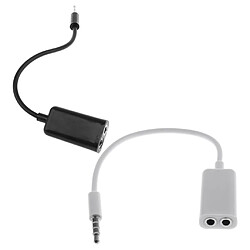 2 Pcs Séparateur Adaptateur Connecteur 3.5 Mm 2 à 3.5 Mm Audio Vidéo