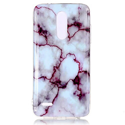 Wewoo Coque en TPU Motif Marbre Pour LG K10 2018 Rouge