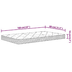 vidaXL Matelas en mousse pour enfants moyennement doux 80x160 cm pas cher