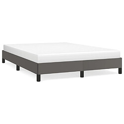 vidaXL Cadre de lit sans matelas gris 140x190 cm similicuir