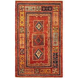 Vidal Tapis de laine 170x107 rouge Kashkuli