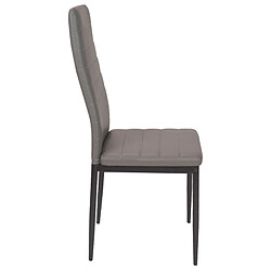 Idmarket Lot de 6 chaises ROMANE grises pour salle à manger pas cher