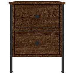 Maison Chic Table de chevet,Table de Nuit,Meuble de Rangement chêne marron 40x42x50 cm bois d'ingénierie pas cher