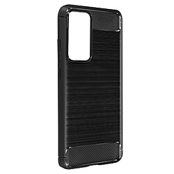 Avizar Coque Xiaomi 12 et 12X Renforcée Souple Carbone Effet Brossé Noir