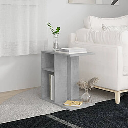 Maison Chic Table d'appoint | Table Basse Gris béton 50x30x50 cm Aggloméré -GKD39365