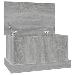 vidaXL Boîte de rangement sonoma gris 50x30x28 cm bois d'ingénierie