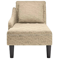 Avis vidaXL Fauteuil long et coussin/accoudoir droit gris clair simili cuir