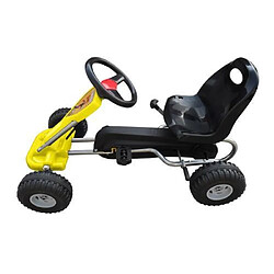 Helloshop26 Kart voiture à pédale gokart enfant jeux jouets jaune 89 cm 0102004