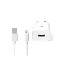 NEDIS Chargeur secteur WCHAM212AWT Chargeur Mural blanc micro USB