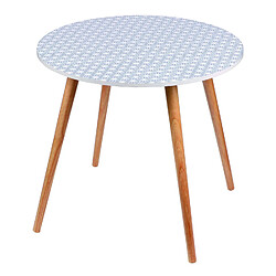 Urban Living Table d'appoint scandinave Fjord - Diam. 48 cm - Blanc