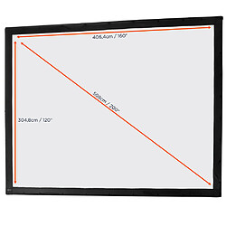 Toile 406 x 305 cm pour Ecran de projection sur Cadre celexon "Mobile Expert"