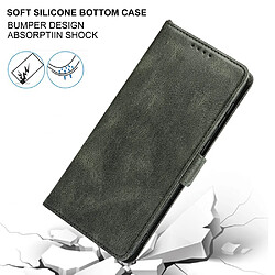 Etui en PU Fonction de blocage RFID avec support et sangle vert pour votre Samsung Galaxy S22 5G