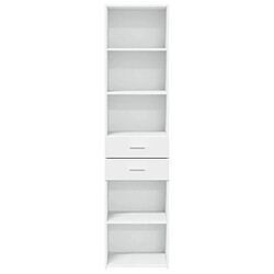 Avis vidaXL Buffet haut blanc 45x42,5x185 cm bois d'ingénierie