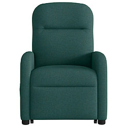 Acheter vidaXL Fauteuil inclinable électrique vert foncé tissu