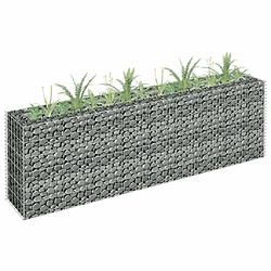 Maison Chic Jardinière,Lit surélevé - Bac à fleurs - pot de fleur à gabion Acier galvanisé 180x30x60 cm -GKD29004