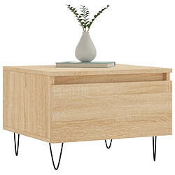 Avis Maison Chic Lot de 2 Tables basses,Table Console pour salon chêne sonoma 50x46x35 cm bois d'ingénierie -MN94797