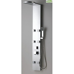 Avis Karag Colonne de douche hydromassante THALIA en ABS chromé 134x20x7 cm