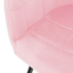 Acheter Ecd Germany Chaise De Salle À Manger Set De 2 Avec Dossier Et Accoudoirs En Velours Rose