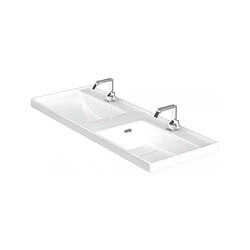 Karag Lavabo double suspendu QUATTRO rectangulaire 120x47x19 cm