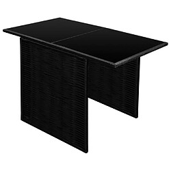 Acheter vidaXL Ensemble de bistrot 3 pcs avec coussins Résine tressée Noir