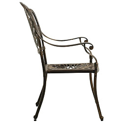 Acheter Maison Chic Lot de 2 Chaises de jardin,Fauteuil d'extérieur Aluminium coulé Bronze -MN45367