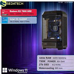 Sedatech PC Gamer Tower • Intel i5-14400F • RX 7900 GRE • 32Go DDR5 • 2To SSD M.2 • Windows 11