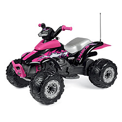 Quad electrique Peg Perego Corral T-REX 330 W 12 Volts Rose pas cher