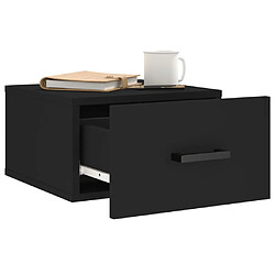 Avis vidaXL Tables de chevet murales 2 pcs noir 35x35x20 cm