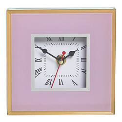 Horloge de table Alexandra House Living Rose Verre 14 x 14 x 4 cm