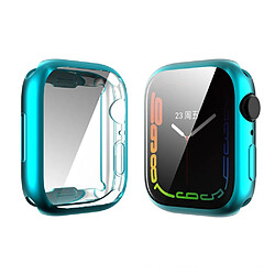 Coque en TPU ENKAY électroplaqué, cyan pour votre Apple Watch Series 7 45mm