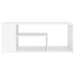 Acheter Maison Chic Table basse,Table Console Table d'appoint, Table pour salon Blanc 100x50x40 cm Aggloméré -MN68797