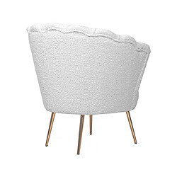 Acheter Habitat Et Jardin Fauteuil bouclette Floria - 75 x 68 x 77,5 cm - Blanc