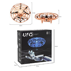 Universal Mini hélicoptère télécommandé OVNI détecteur manuel infrarouge télécommandé quadricoptère jouet à induction électrique pour enfants Mini drone(Or)