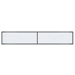 Acheter vidaXL Table console Blanc 200x35x75,5 cm Verre trempé