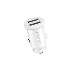 Baseus Chargeur de voiture Grain (double USB 5 V 3,1 A) Blanc