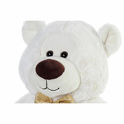 Ours en peluche DKD Home Decor Nœud papillon Blanc Doré Métal Enfant Ours 30 x 40 cm 25 x 25 x 30 cm